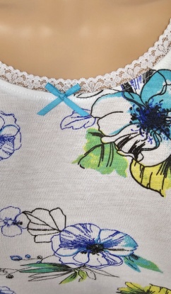 Damella 100% Cotton Floral Print Short Sleeve Nightdress